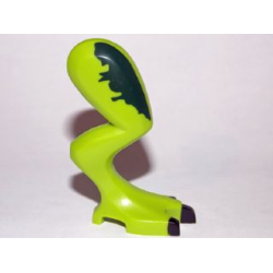 Dinosaur Leg Large (Rear) Dilophosaurus Right with Pin, Black Claws and Dark Green Blotch Pattern