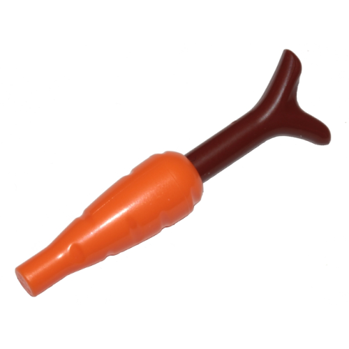 Деталь LEGO 33172c02 Carrot with Reddish Brown Top (33172 / 33183) - Orange
