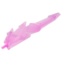 Large Figure Weapon, Blade Crystal Shard with Axle - Trans-Dark Pink