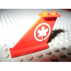 Tail 4 x 1 x 3 with White Maple Leaf Air Canada Logo Pattern on Both Sides (611-2)