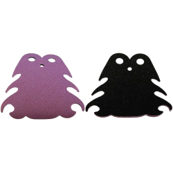 Mini Doll, Cape Cloth, 6 Curly Points, 3 Bottom Curves, Long with 2 Small Top Holes with Medium Lavender and Black Sides