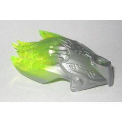 Bionicle Creature Head / Mask with Marbled Trans-Neon Green Pattern Bionicle Creature Head / Mask with Marbled Trans-Neon Green Pattern