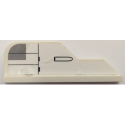 Tail 8 x 1 with Stepped Fin with Light Bluish Gray Corner and Black Lines and Missile Launcher Pattern (Sticker) - Set 75175