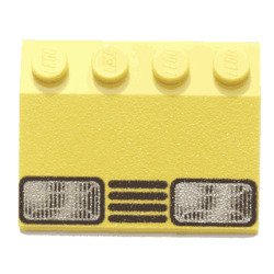 Slope 33 3 x 4 with Headlights and Grille Pattern Slope 33 3 x 4 with Headlights and Grille Pattern