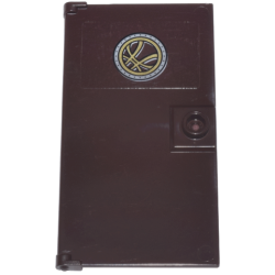 Door 1 x 4 x 6 with Stud Handle with Gold and Light Bluish Gray Circle with 4 Curved Lines Seal of the Vishanti Pattern (Sticker) - Set 76218 Door 1 x 4 x 6 with Stud Handle with Gold and Light Bluish Gray Circle with 4 Curved Lines Seal of the Vishanti Pattern (Sticker) - Set 76218