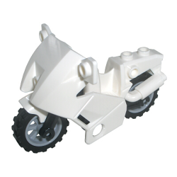 Motorcycle City with Black Chassis (Short Fairing Mounts) and Light Bluish Gray Wheels Motorcycle City with Black Chassis (Short Fairing Mounts) and Light Bluish Gray Wheels