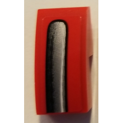 Slope, Curved 2 x 1 x 2/3 with Silver and Black Bumper Pattern Model Left Side (Sticker) - Set 75894 Slope, Curved 2 x 1 x 2/3 with Silver and Black Bumper Pattern Model Left Side (Sticker) - Set 75894