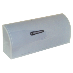 Slope, Curved 1 x 4 x 1 1/3 with Silver and Black Door Handle Pattern Model Right Side (Sticker) - Set 76911 Slope, Curved 1 x 4 x 1 1/3 with Silver and Black Door Handle Pattern Model Right Side (Sticker) - Set 76911