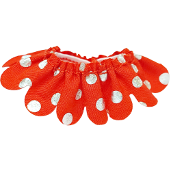 Duplo Wear Cloth Skirt, Child Size, Scalloped with Silver Polka Dots Pattern Duplo Wear Cloth Skirt, Child Size, Scalloped with Silver Polka Dots Pattern