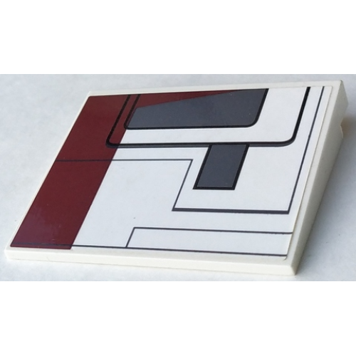 Деталь LEGO 4515pb034L Slope 10 6 x 8 with SW Republic Attack Gunship Pattern Model Left Side (Sticker) - Set 7676