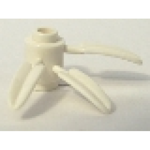 Деталь LEGO 30176 Plant Brick, Round 1 x 1 with 3 Bamboo Leaves - White