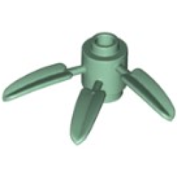 Plant Brick, Round 1 x 1 with 3 Bamboo Leaves - Sand Green Plant Brick, Round 1 x 1 with 3 Bamboo Leaves - Sand Green