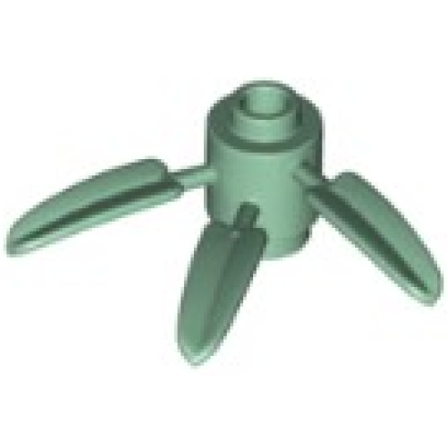 Деталь LEGO 30176 Plant Brick, Round 1 x 1 with 3 Bamboo Leaves - Sand Green