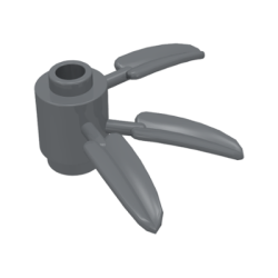 Plant Brick, Round 1 x 1 with 3 Bamboo Leaves - Dark Bluish Gray Plant Brick, Round 1 x 1 with 3 Bamboo Leaves - Dark Bluish Gray