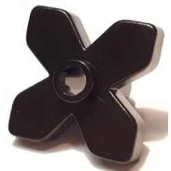Plant Flower 2 x 2 Leaves - Angular - Black Plant Flower 2 x 2 Leaves - Angular - Black