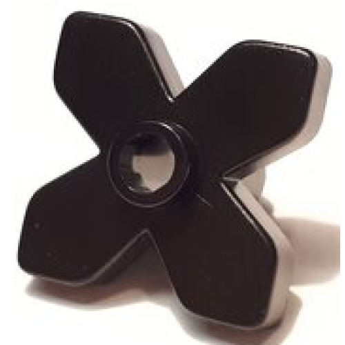 Деталь LEGO 4727 Plant Flower 2 x 2 Leaves - Angular - Black