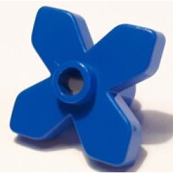 Plant Flower 2 x 2 Leaves - Angular - Blue Plant Flower 2 x 2 Leaves - Angular - Blue