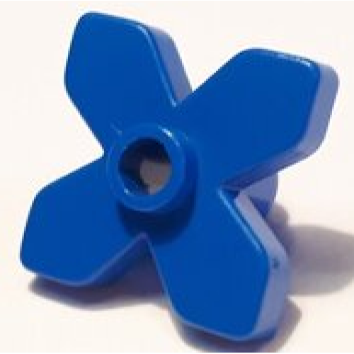 Деталь LEGO 4727 Plant Flower 2 x 2 Leaves - Angular - Blue