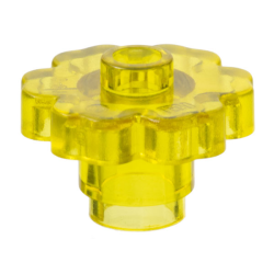 Plant Flower 2 x 2 Rounded - Open Stud - Trans-Yellow