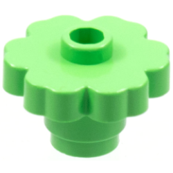 Plant Flower 2 x 2 Rounded - Open Stud - Medium Green