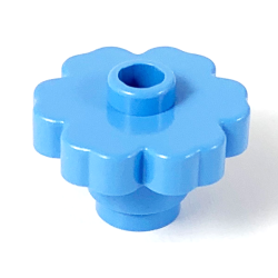 Plant Flower 2 x 2 Rounded - Open Stud - Medium Blue