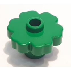 Plant Flower 2 x 2 Rounded - Open Stud - Green
