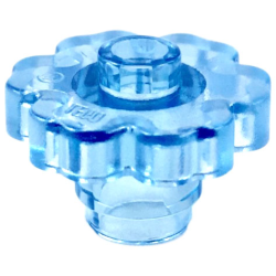 Plant Flower 2 x 2 Rounded - Open Stud - Trans-Medium Blue