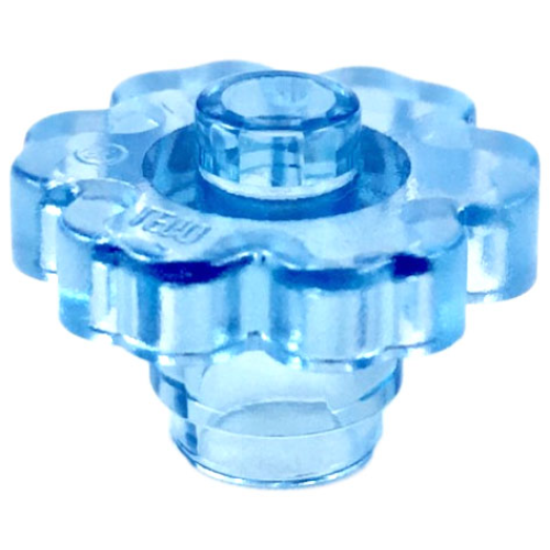 Деталь LEGO 4728 Plant Flower 2 x 2 Rounded - Open Stud - Trans-Medium Blue