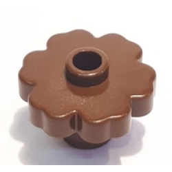 Plant Flower 2 x 2 Rounded - Open Stud - Brown Plant Flower 2 x 2 Rounded - Open Stud - Brown