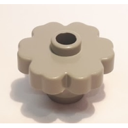 Plant Flower 2 x 2 Rounded - Open Stud - Light Gray