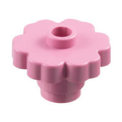 Plant Flower 2 x 2 Rounded - Open Stud - Medium Dark Pink