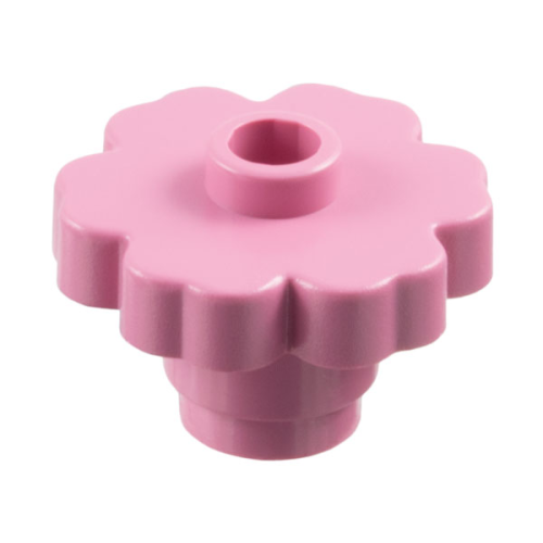 Деталь LEGO 4728 Plant Flower 2 x 2 Rounded - Open Stud - Medium Dark Pink