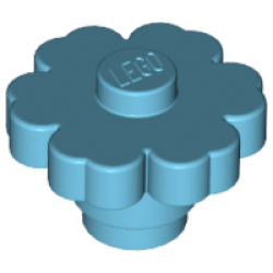 Plant Flower 2 x 2 Rounded - Solid Stud - Medium Azure