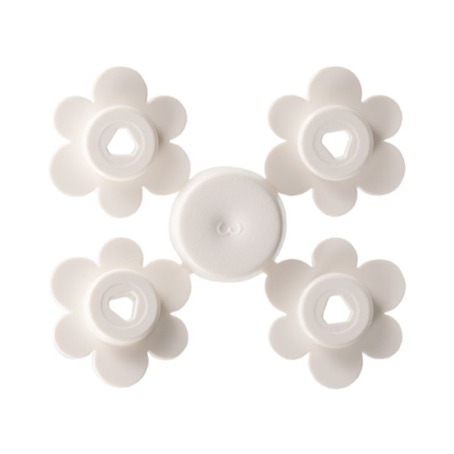Деталь LEGO 3742sprue Plant Flower Small, 4 on Sprue - White