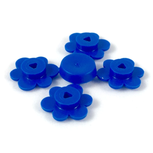 Деталь LEGO 3742sprue Plant Flower Small, 4 on Sprue - Blue