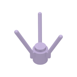 Plant Flower Stem with Stud and 3 Stems - Lavender