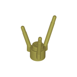 Plant Flower Stem with Stud and 3 Stems - Olive Green