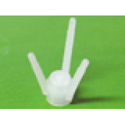 Plant Flower Stem with Stud and 3 Stems - Milky White