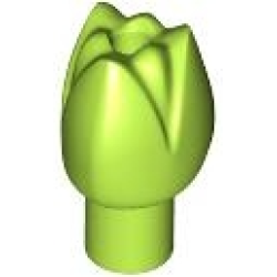 Plant Flower Tulip with Bar and Small Pin Hole - Lime