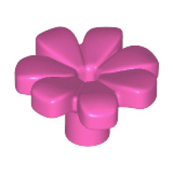Plant Flower with Bar and Small Pin Hole - Dark Pink