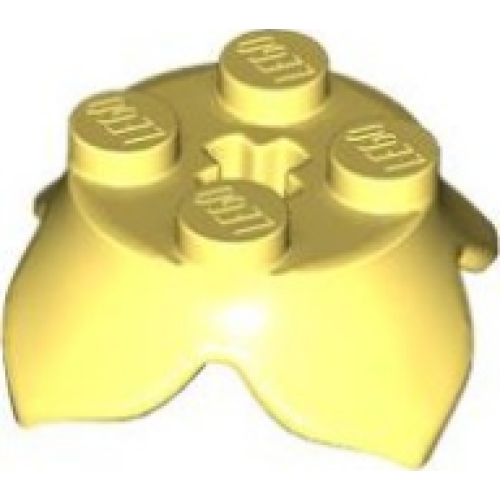 Деталь LEGO 15469 Plant Leaves 2 x 2 with 4 Petals and Axle Hole - Bright Light Yellow