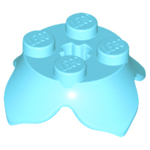 Деталь LEGO 15469 Plant Leaves 2 x 2 with 4 Petals and Axle Hole - Medium Azure