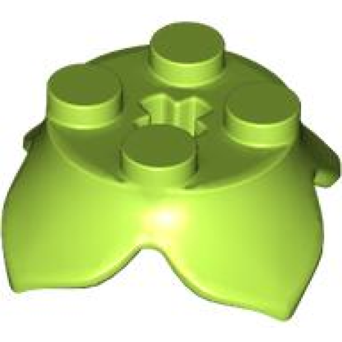 Деталь LEGO 15469 Plant Leaves 2 x 2 with 4 Petals and Axle Hole - Lime