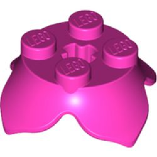 Деталь LEGO 15469 Plant Leaves 2 x 2 with 4 Petals and Axle Hole - Dark Pink