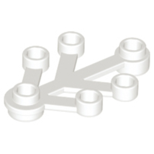 Деталь LEGO 2423 Plant Leaves 4 x 3 - White