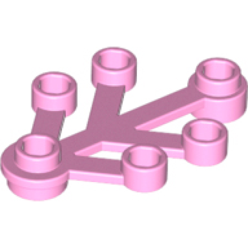 Деталь LEGO 2423 Plant Leaves 4 x 3 - Bright Pink