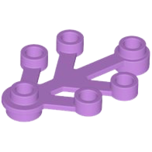 Деталь LEGO 2423 Plant Leaves 4 x 3 - Medium Lavender