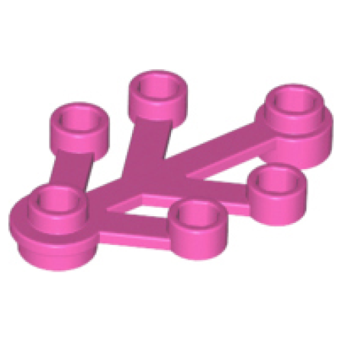 Деталь LEGO 2423 Plant Leaves 4 x 3 - Dark Pink