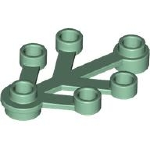 Деталь LEGO 2423 Plant Leaves 4 x 3 - Sand Green