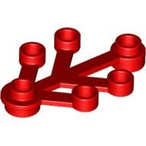 Деталь LEGO 2423 Plant Leaves 4 x 3 - Red